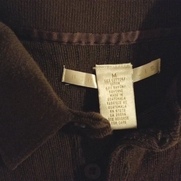 PERRY ELLIS Long sleeve Casual top M - Picture 3 of 6